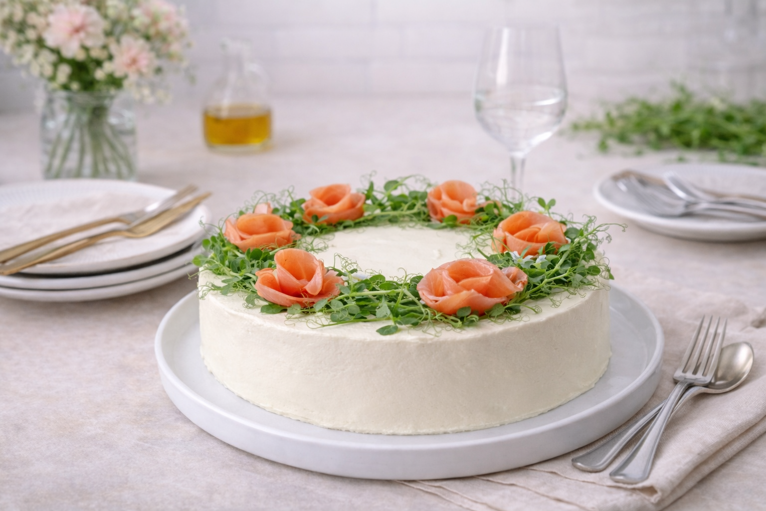 Lohi-voileipäkakku (L)