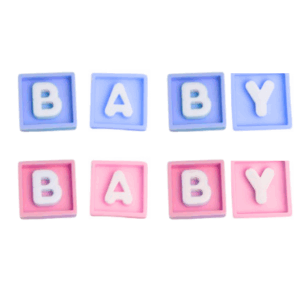 Syötävä kirjainkoriste "BABY"